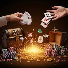 Slot machine reels and game categories at Queen Casino Philippines